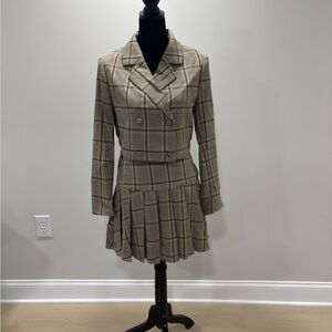 SHEIN Houndstooth Blazer Dress